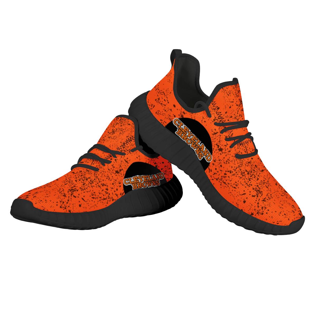 Men's Cleveland Browns Mesh Knit Sneakers/Shoes 009